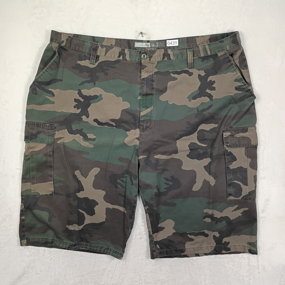 RW Cargo Shorts Mens 54 Green Camo Woodland Utility Gorpcore Military
